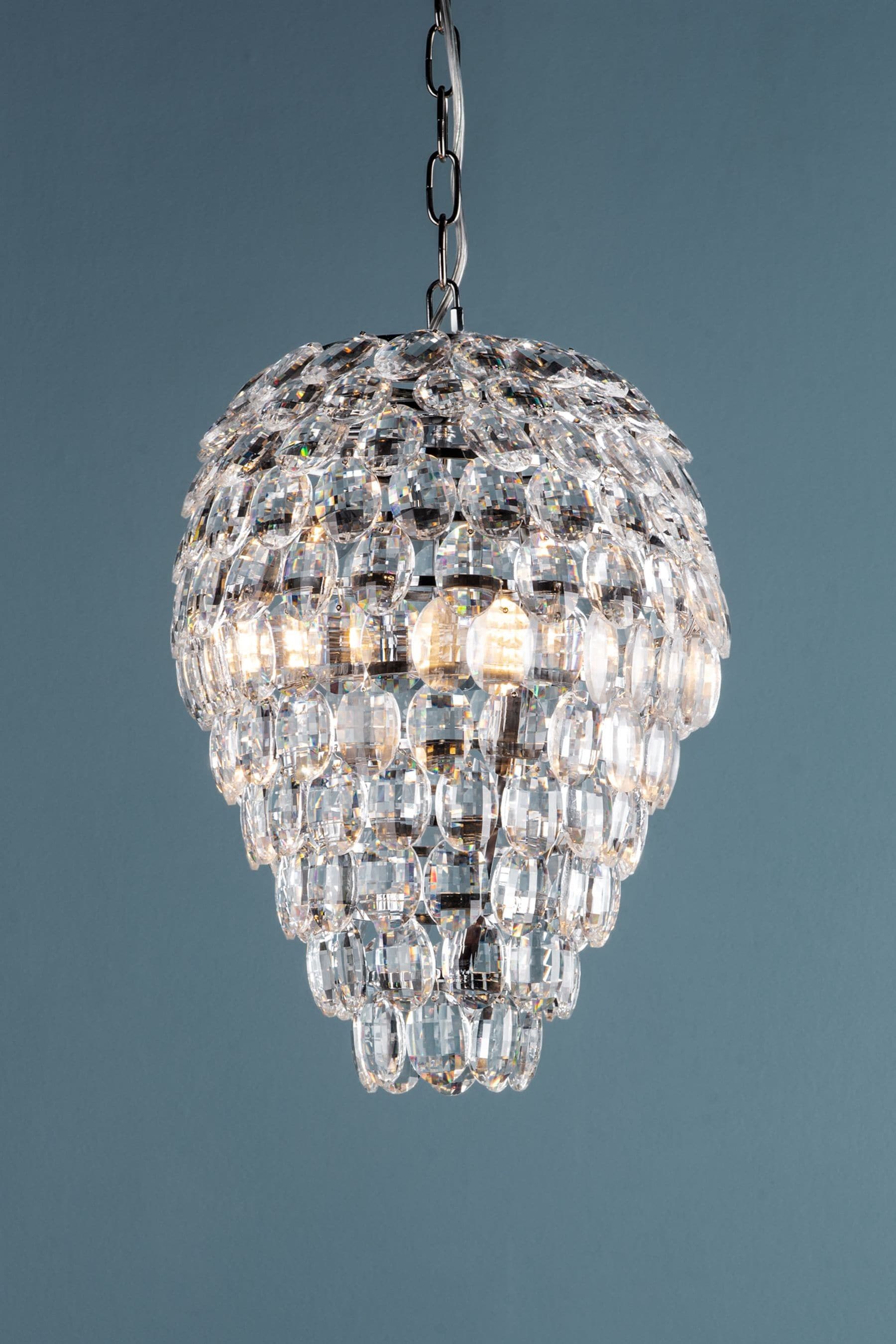 Buy Laura Ashley Clear Leon 3 Light Teardrop Crystal Ceiling Light