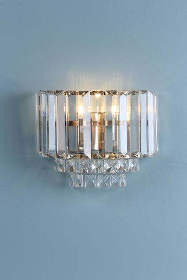 Laura Ashley Brass Vienna Crystal Wall Light