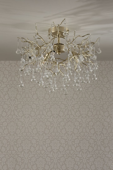 Laura Ashley Gold Gold Willow Chandelier Ceiling Light