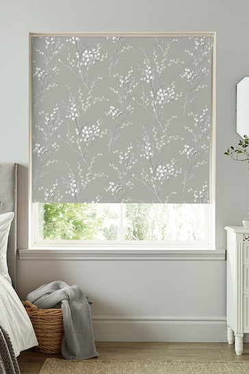 Laura Ashley Steel Grey Pussy Willow Roller Blind