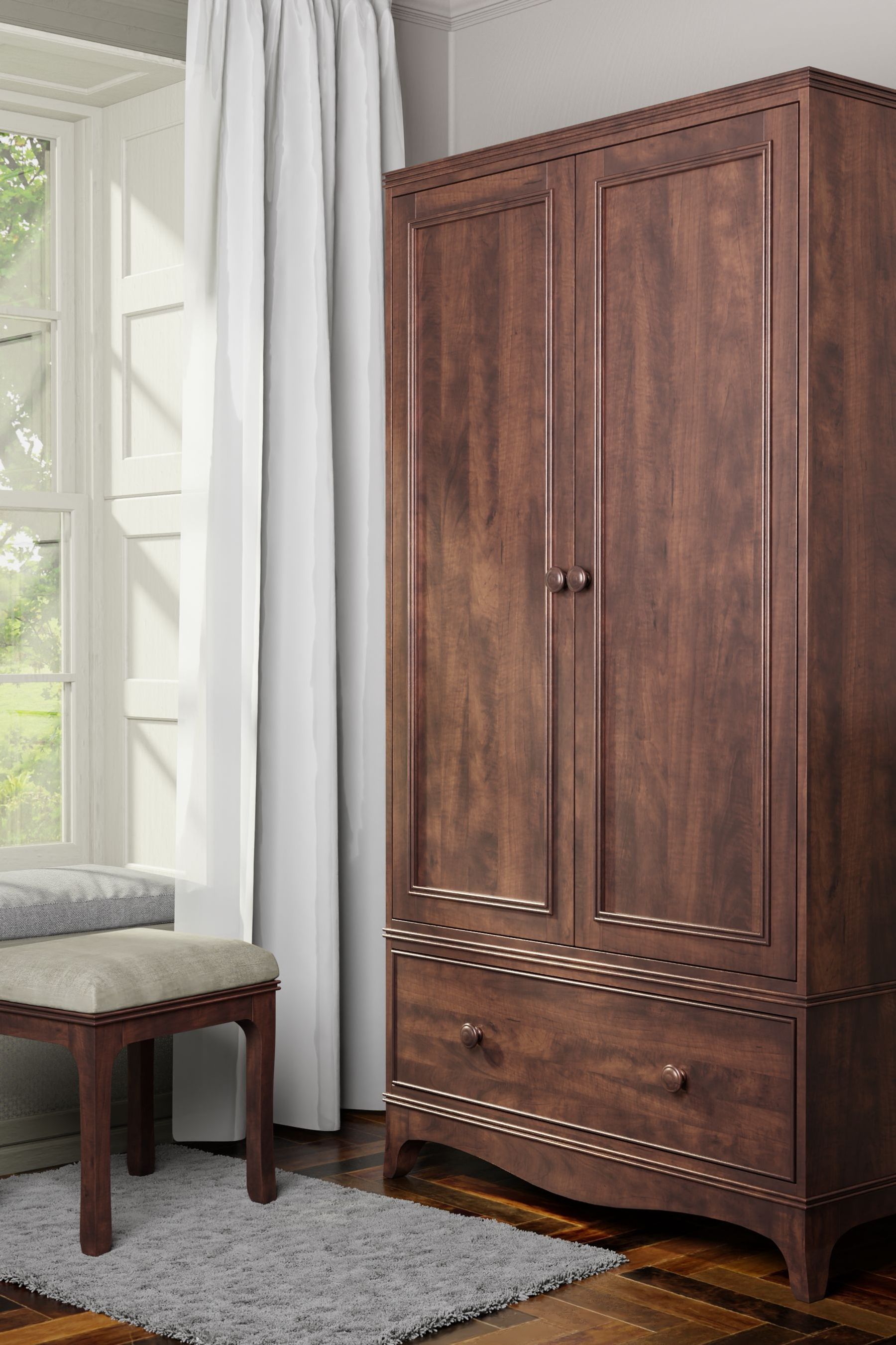 Dark brown wardrobe deals