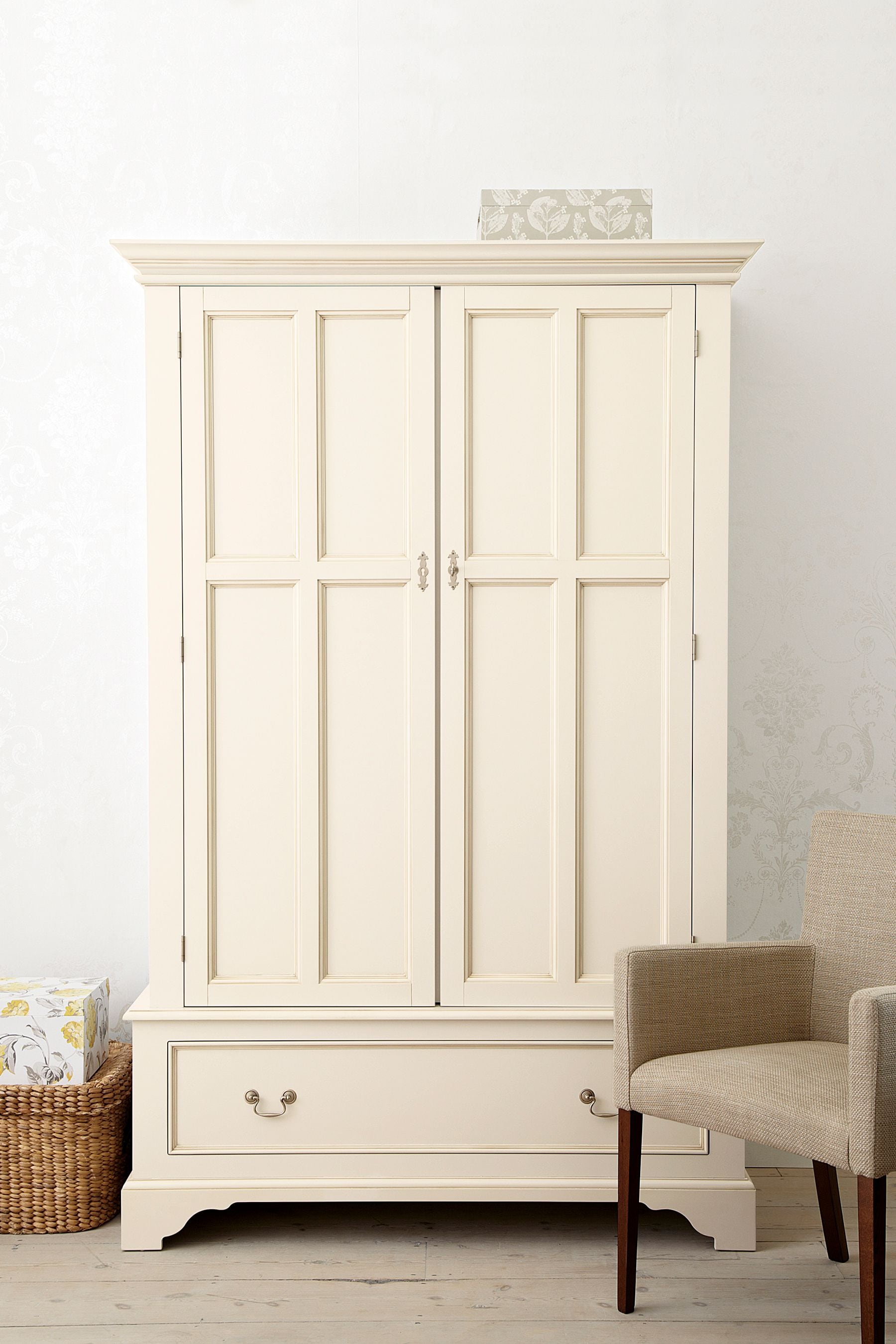Buy Laura Ashley Ivory Clifton 2 Door 1 Drawer Wardrobe from the Next