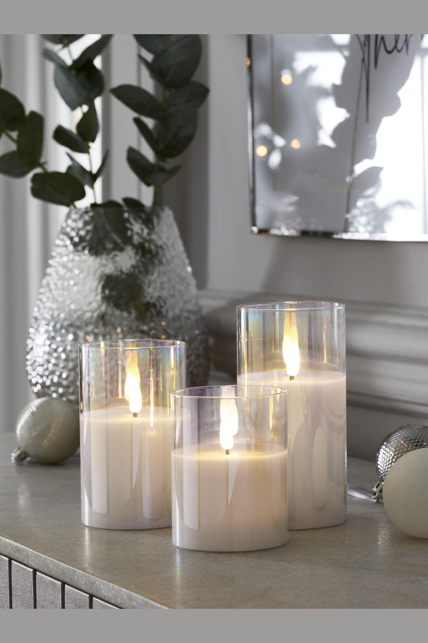 Led glass candle hot sale