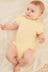 Pastel Pointelle 5 Pack Short Sleeve Baby Bodysuits