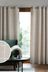 Natural Windowpane Check Eyelet Lined Curtains