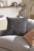 Charcoal Grey Soft Velour Large Square Cushion