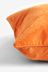 Orange Soft Velour Large Square Cushion