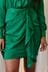 Green Rochelle Satin Mini Dress