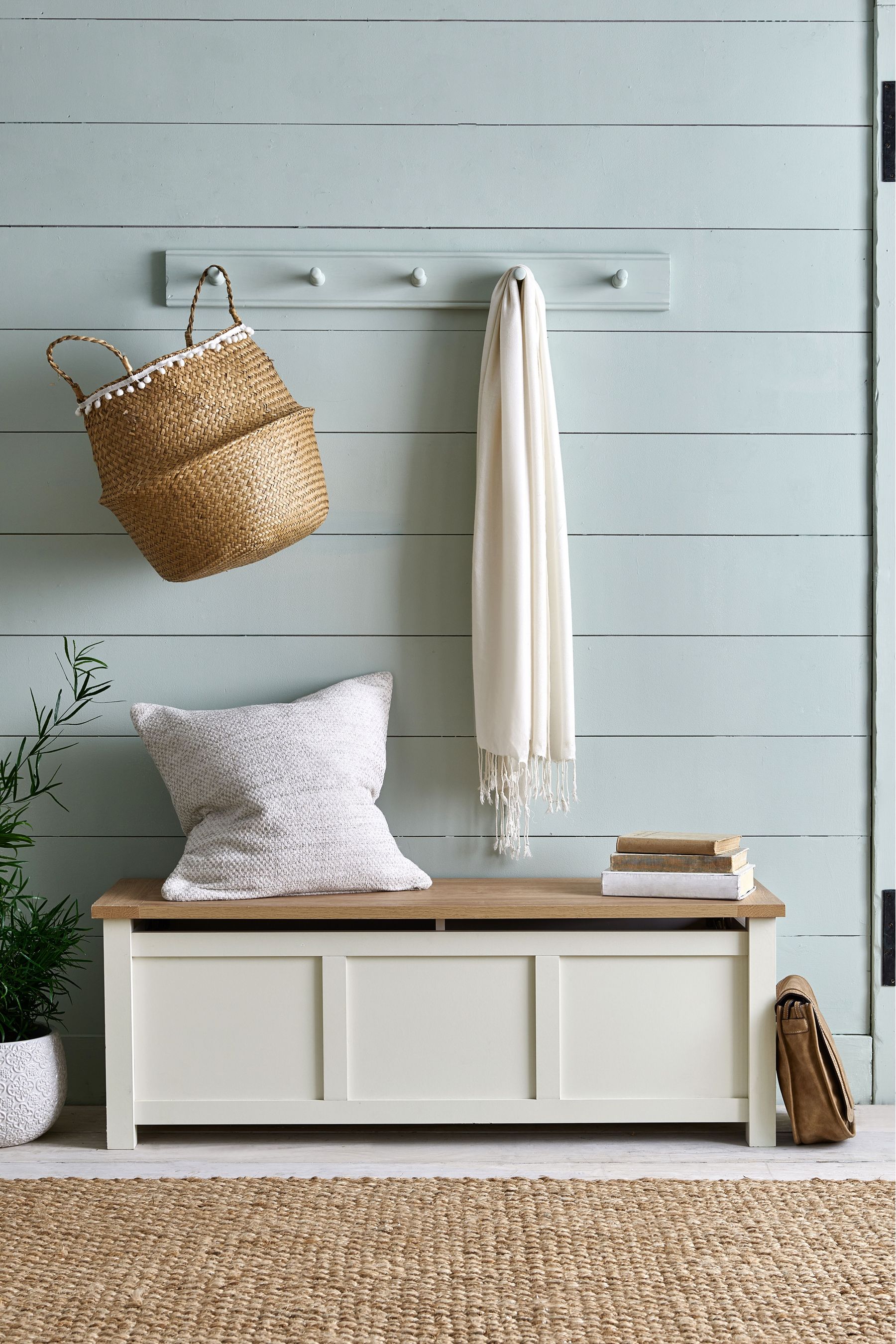 Grey hallway deals storage bench
