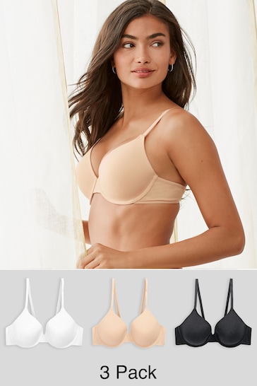 Buy Cotton Blend Bras 3 Pack from Next