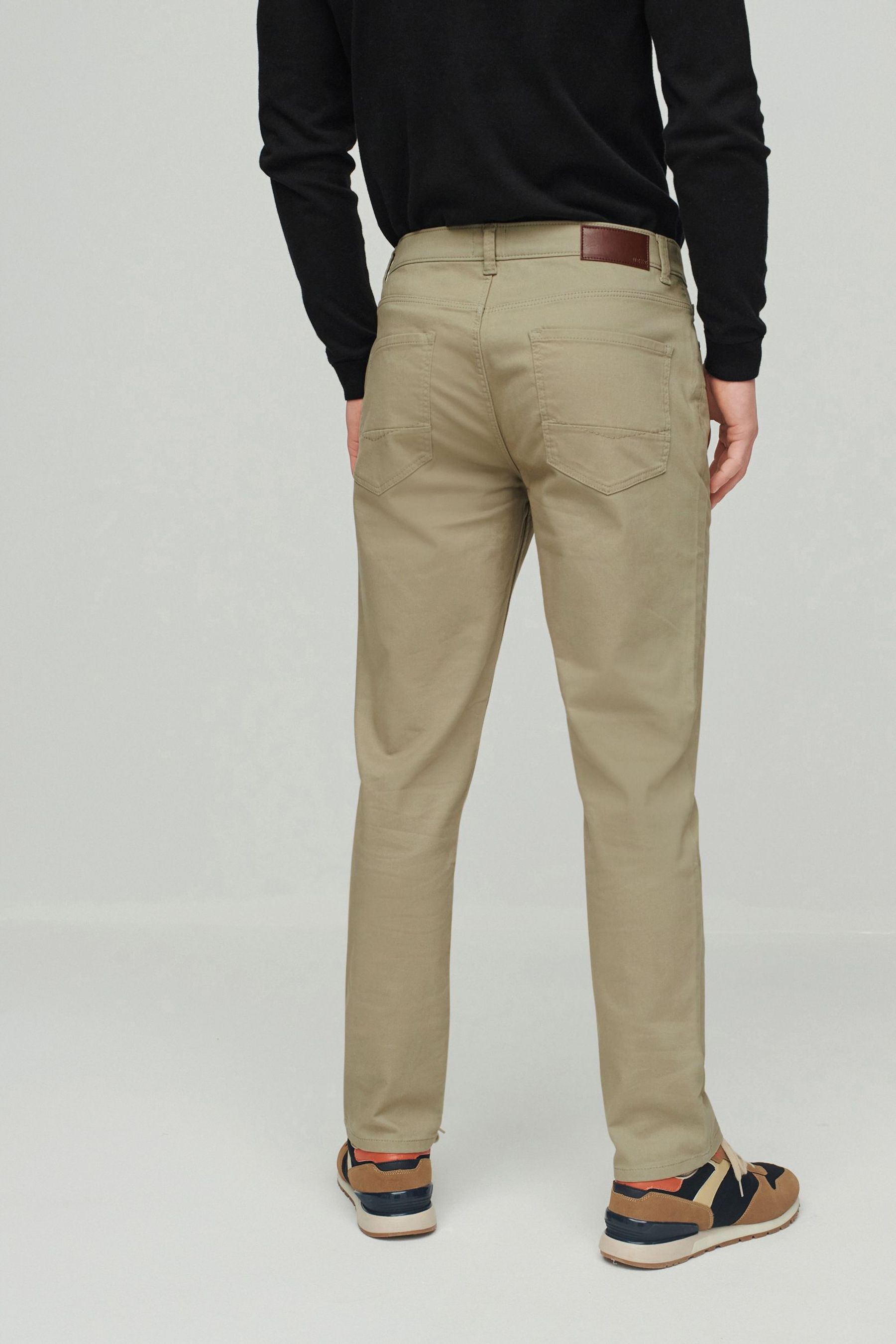 Stone Slim Soft Touch 5 Pocket Jean Style Trousers