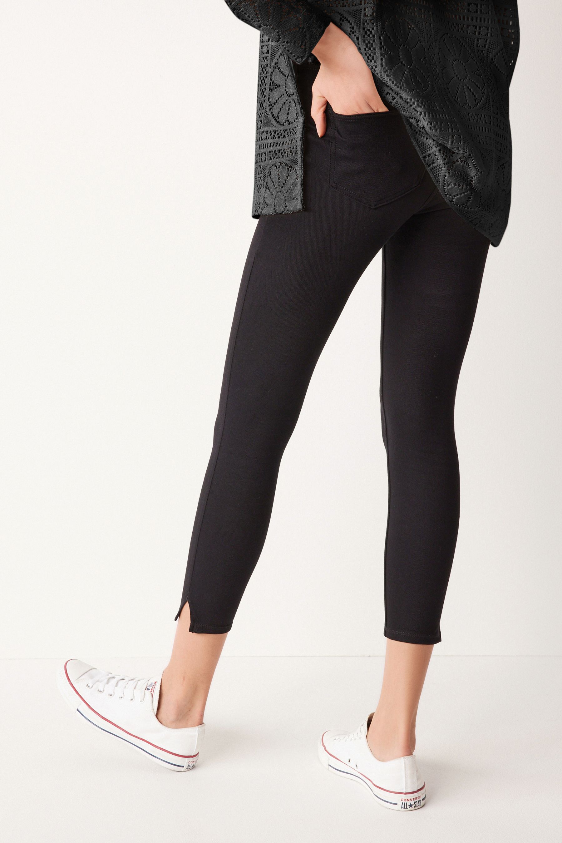 Jersey shop cropped leggings