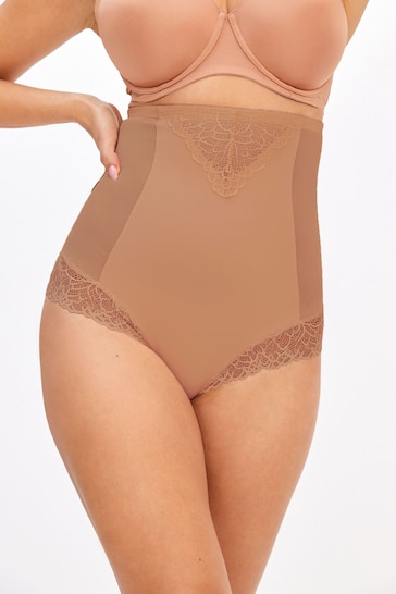 Buy Neutral/Tan Brown Super High Waist Briefs Firm Tummy Control Shaping  Briefs from the Next UK online shop