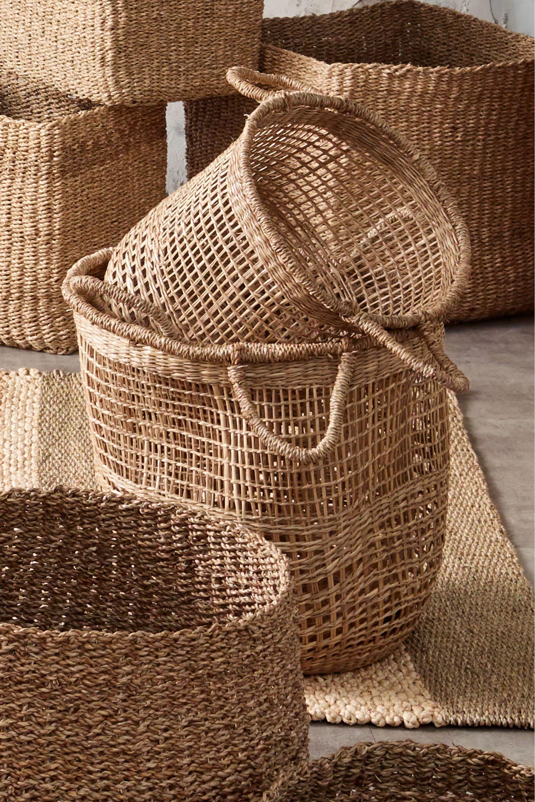 Basket weave storage bins hotsell