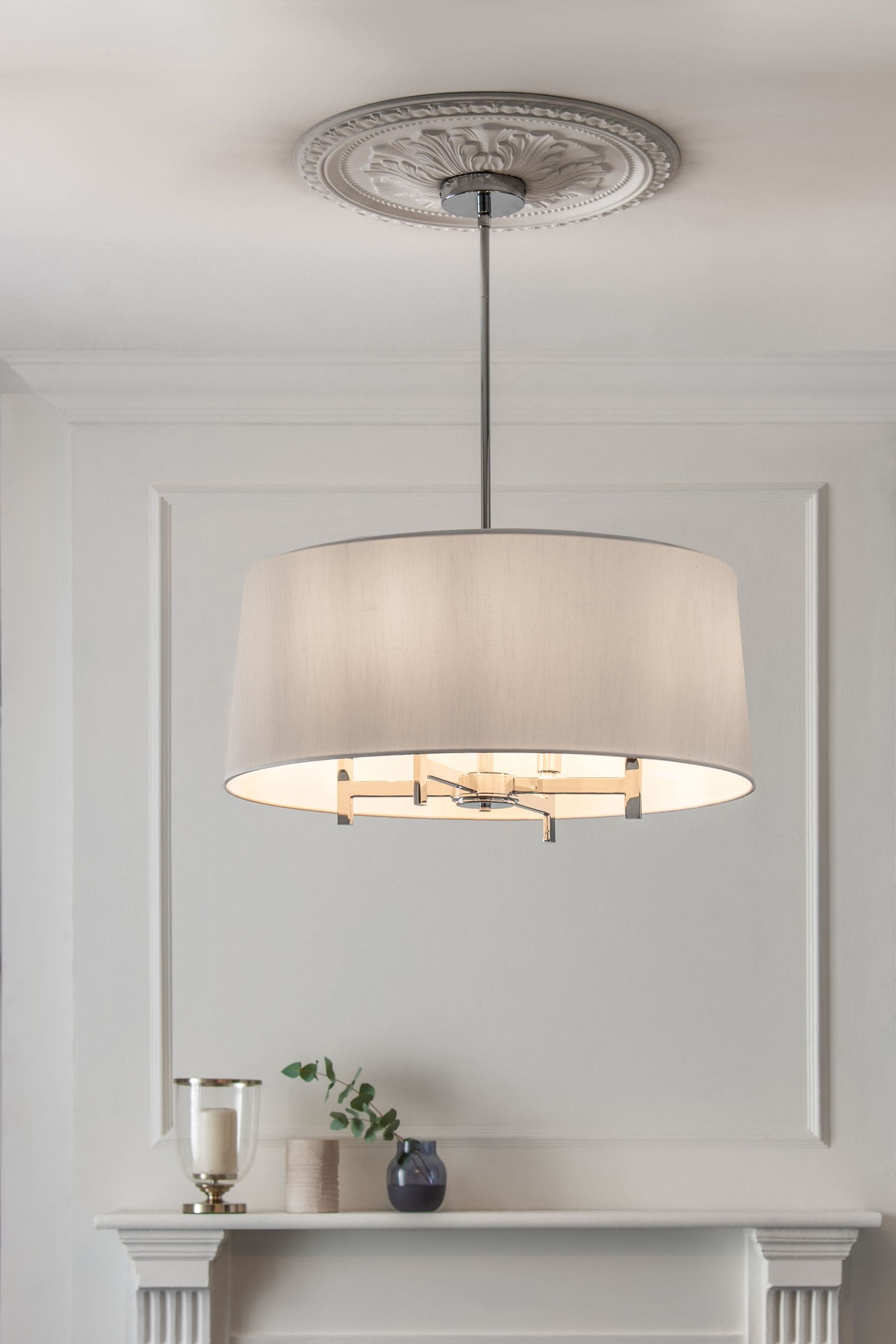 White Carrington 4 Light Chandelier Ceiling Light
