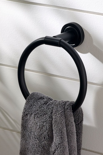 Black Billington Towel Ring