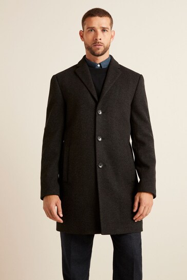 Charcoal Grey Epsom Overcoat