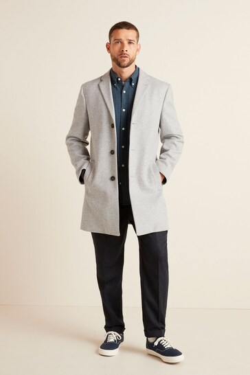 Light Grey Epsom Overcoat