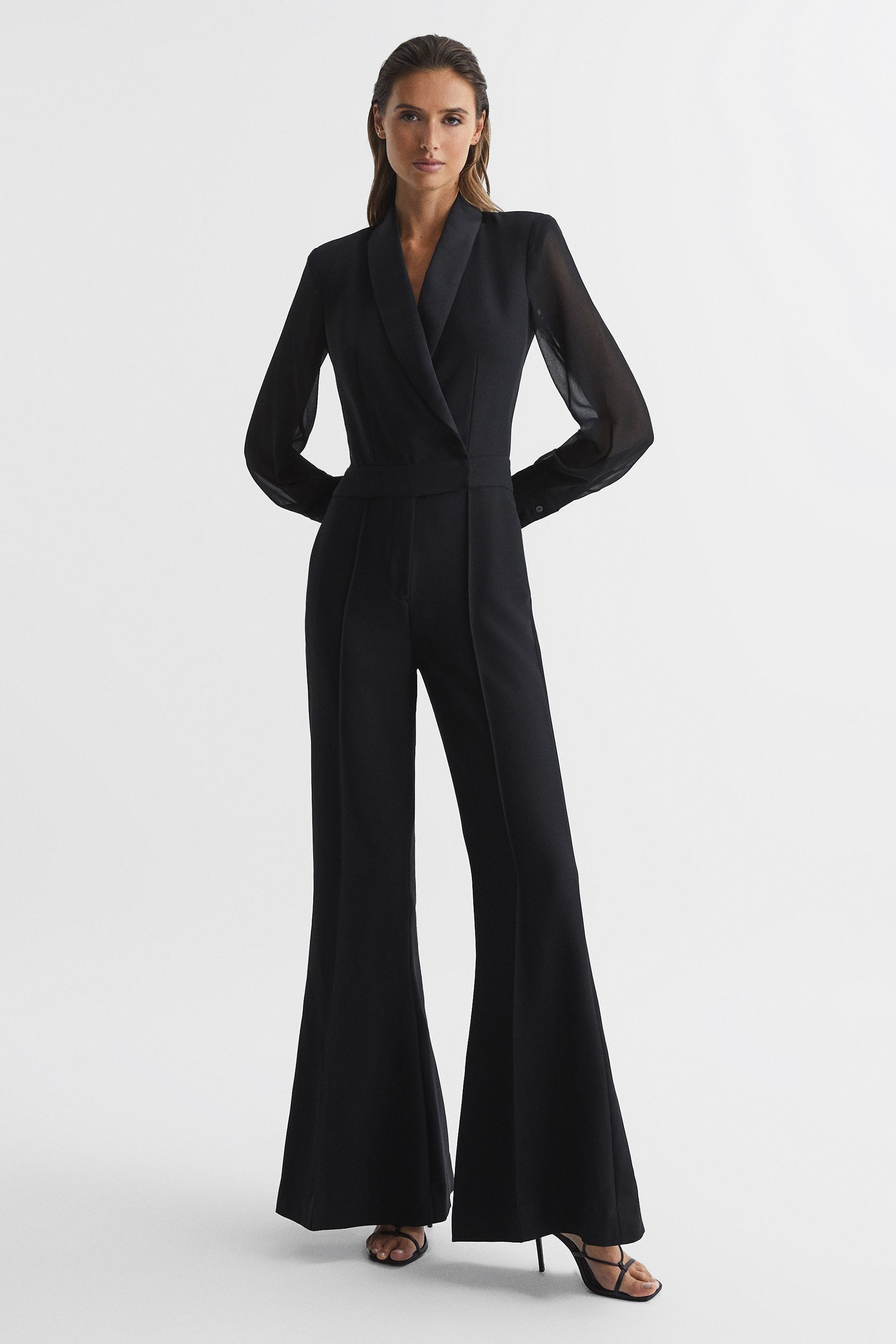 Black tuxedo jumpsuit new arrivals uk