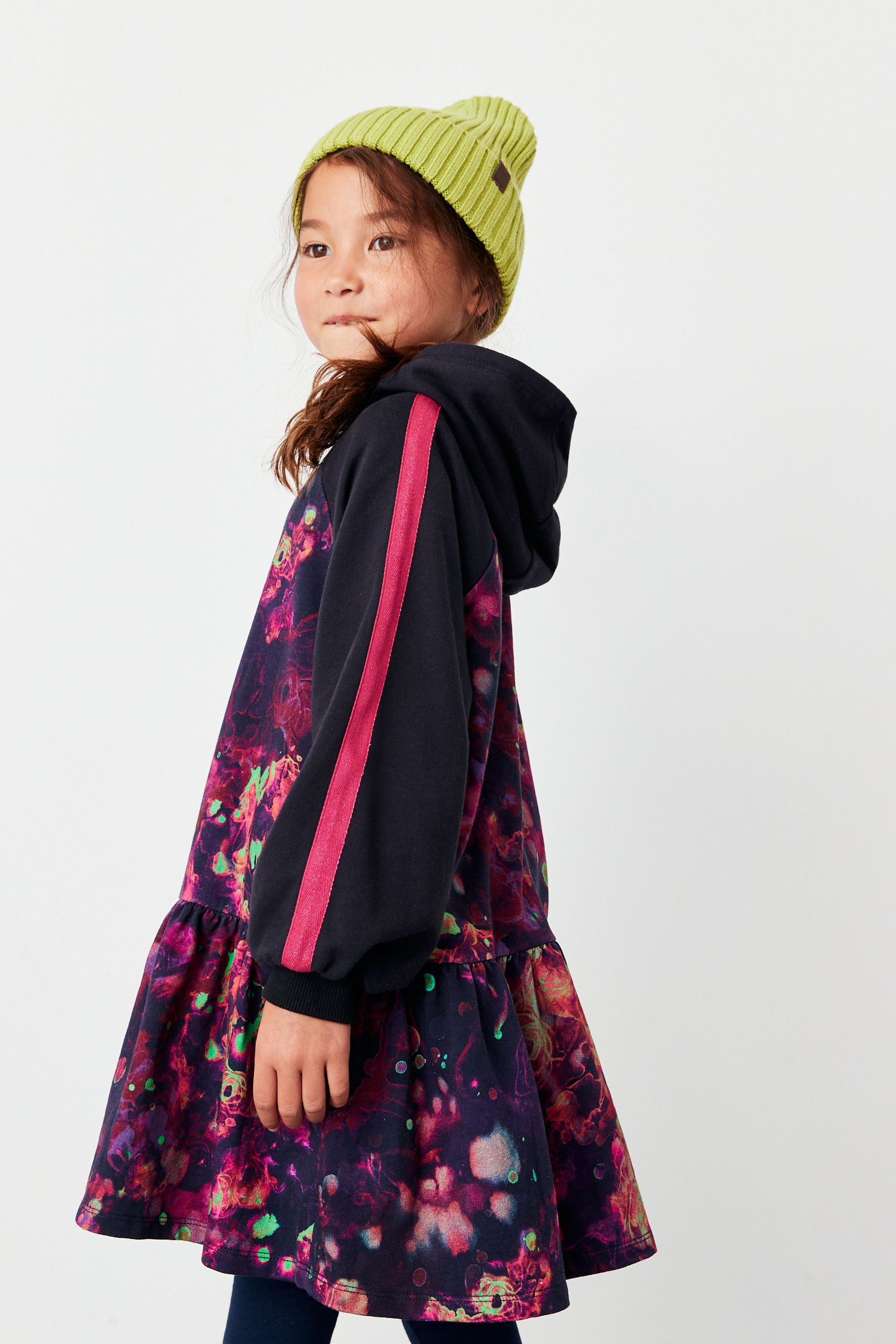 Buy Purple Splat Hooded Jumper Dress (316yrs) from Next Ireland