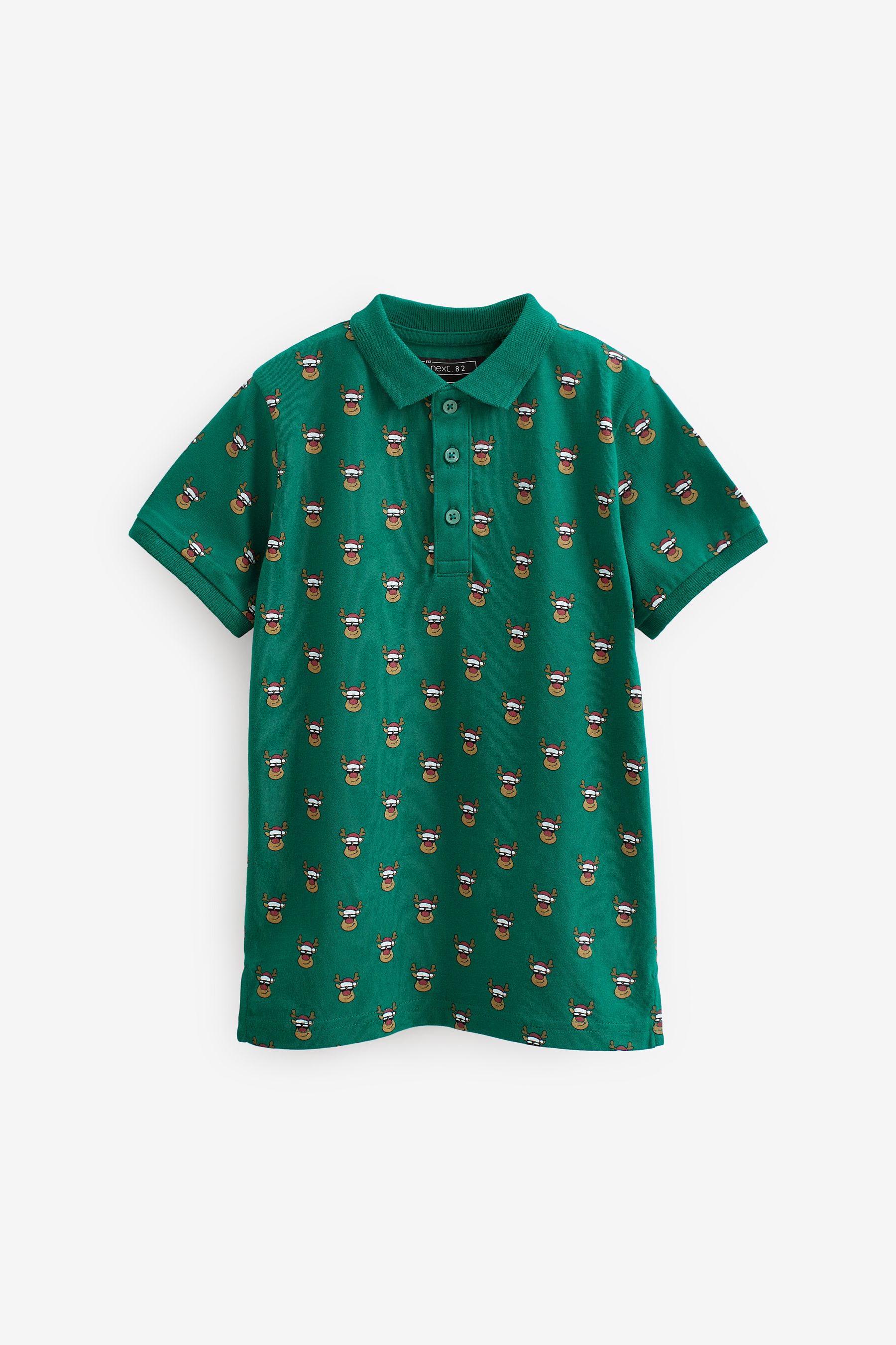 Buy All Over Print Short Sleeve Polo Shirt (3-16yrs) from Next Ireland
