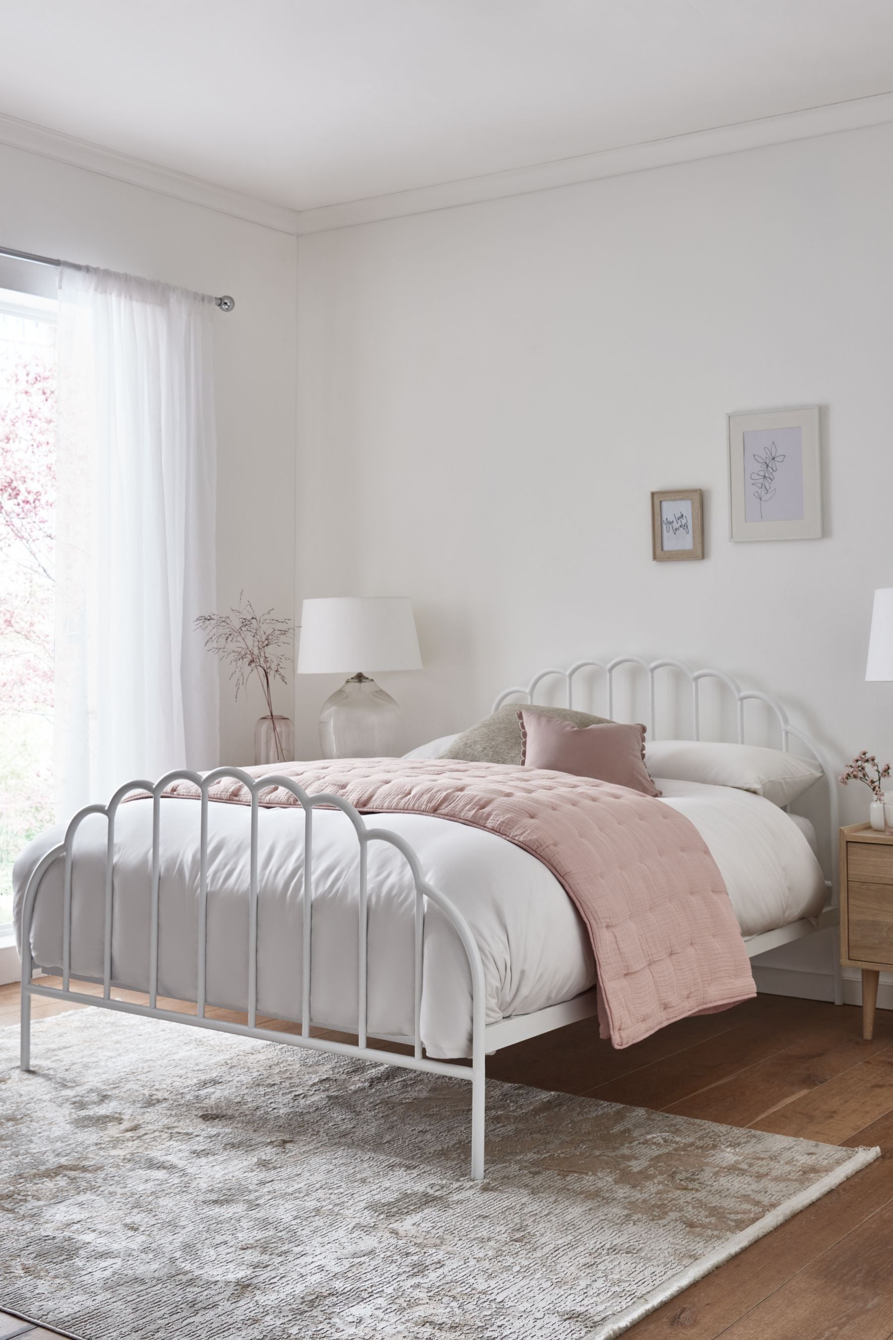 White bed store frame near me