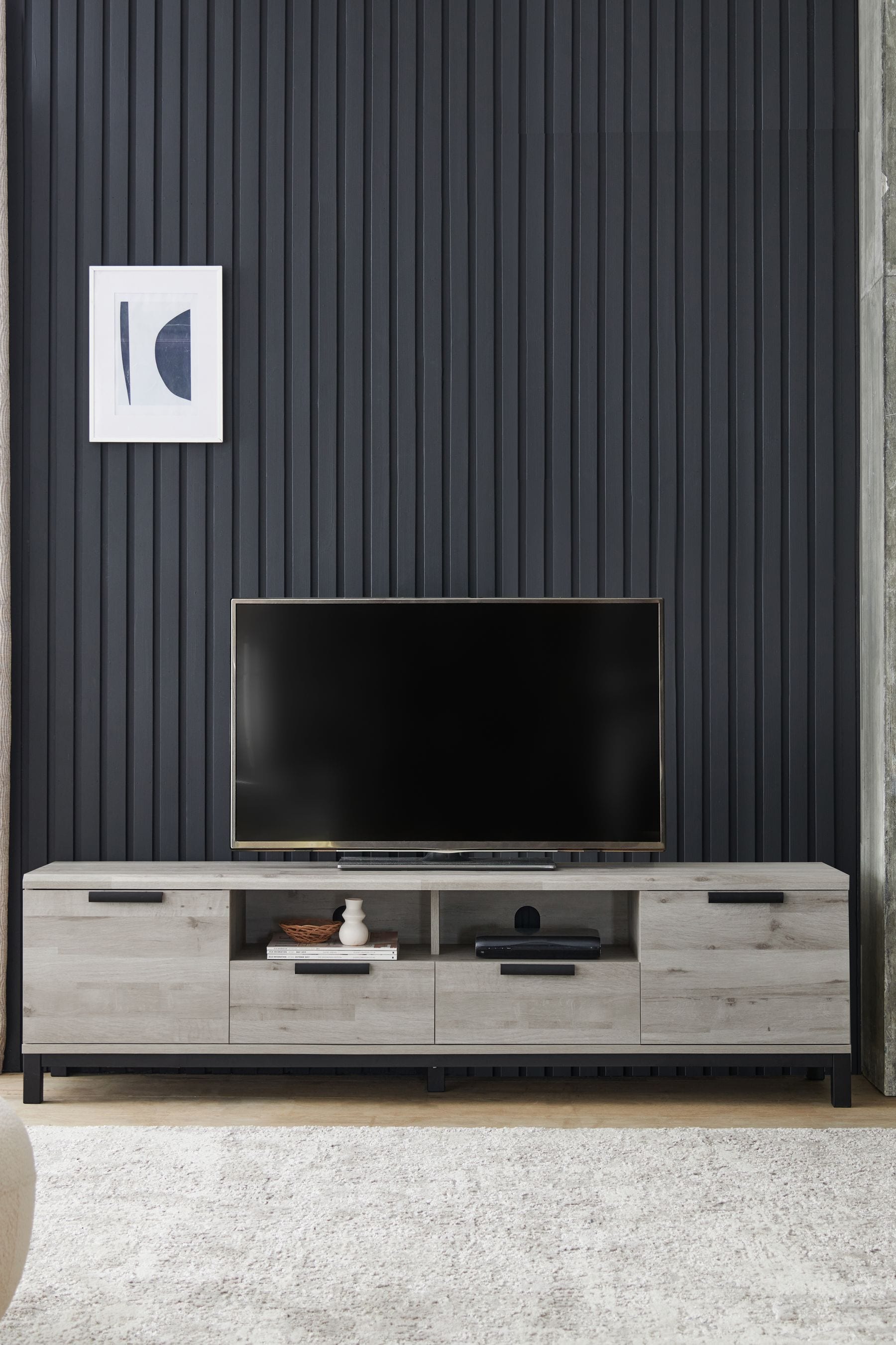 Grey Bronx Up to 80 inch Oak Effect TV Unit