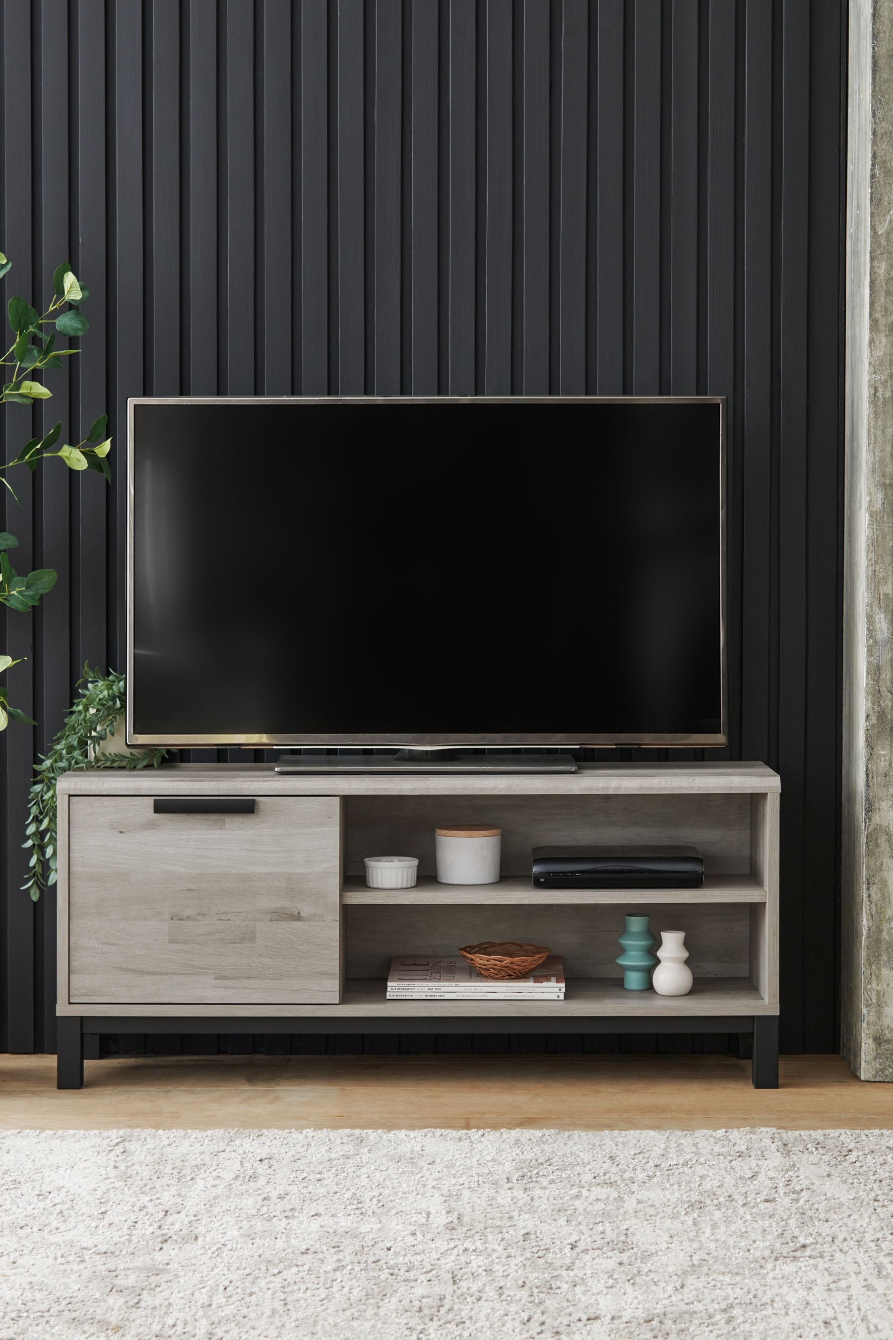 Grey Bronx Up to 50 inch Oak Effect TV Unit
