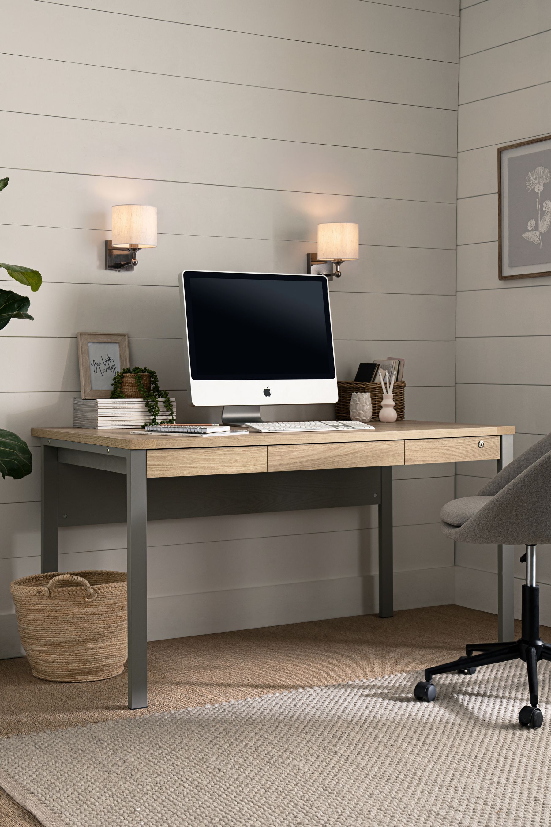 Dove grey desk cheap