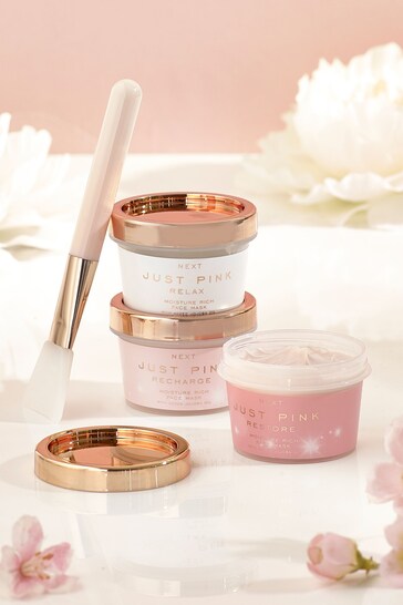 Just Pink Face Mask Trio Set