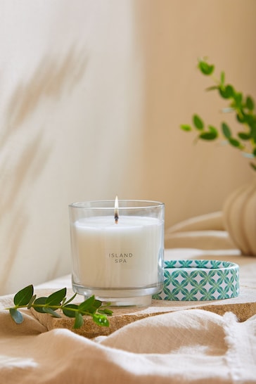 Teal Blue Island Spa Single Wick Scented Candle