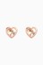Rose Gold Sterling Silver Delicate Heart Stud Earrings