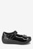 Black Patent Standard Fit (F) School Leather Junior Bow Mary Jane Shoes