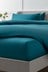 Dark Teal Blue Collection Luxe 400 Thread Count Deep Fitted 100% Egyptian Cotton Sateen Deep Fitted Sheet