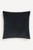 Black Soft Velour Small Square Cushion