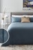 Shadow Blue Collection Luxe 300 Thread Count 100% Cotton Sateen Satin Stitch Duvet Cover And Pillowcase Set