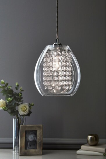 Clear Bella Easy Fit Pendant Lamp Shade