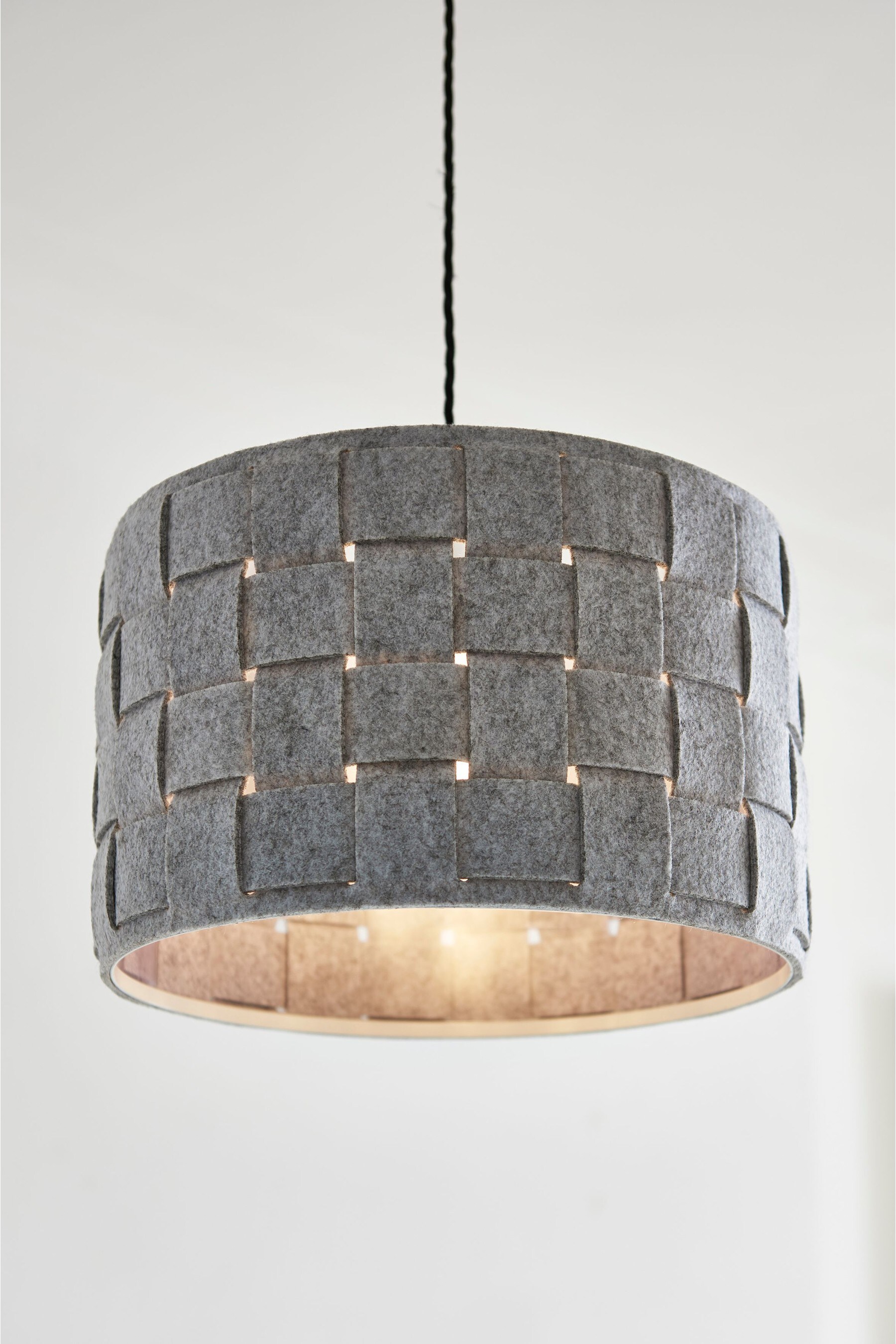 Grey shop felt lampshade