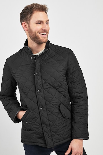 Buy Barbour® Black Powell Quilted Jacket from the Next UK online shop