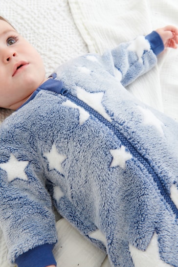 Blue Star Baby Fleece Sleepsuit