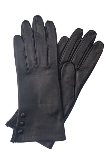 Lakeland Leather Beatrice Button Detail Leather Gloves