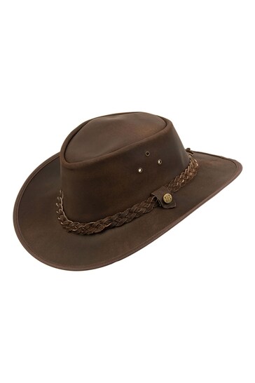 Lakeland Leather Outback III Australian Style Leather Hat