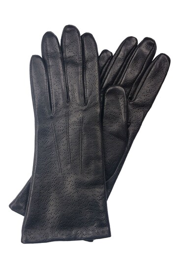Lakeland Leather Mia V Classic Leather Gloves In Black