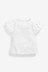 White Cotton Puff Sleeve T-Shirt (3mths-7yrs)