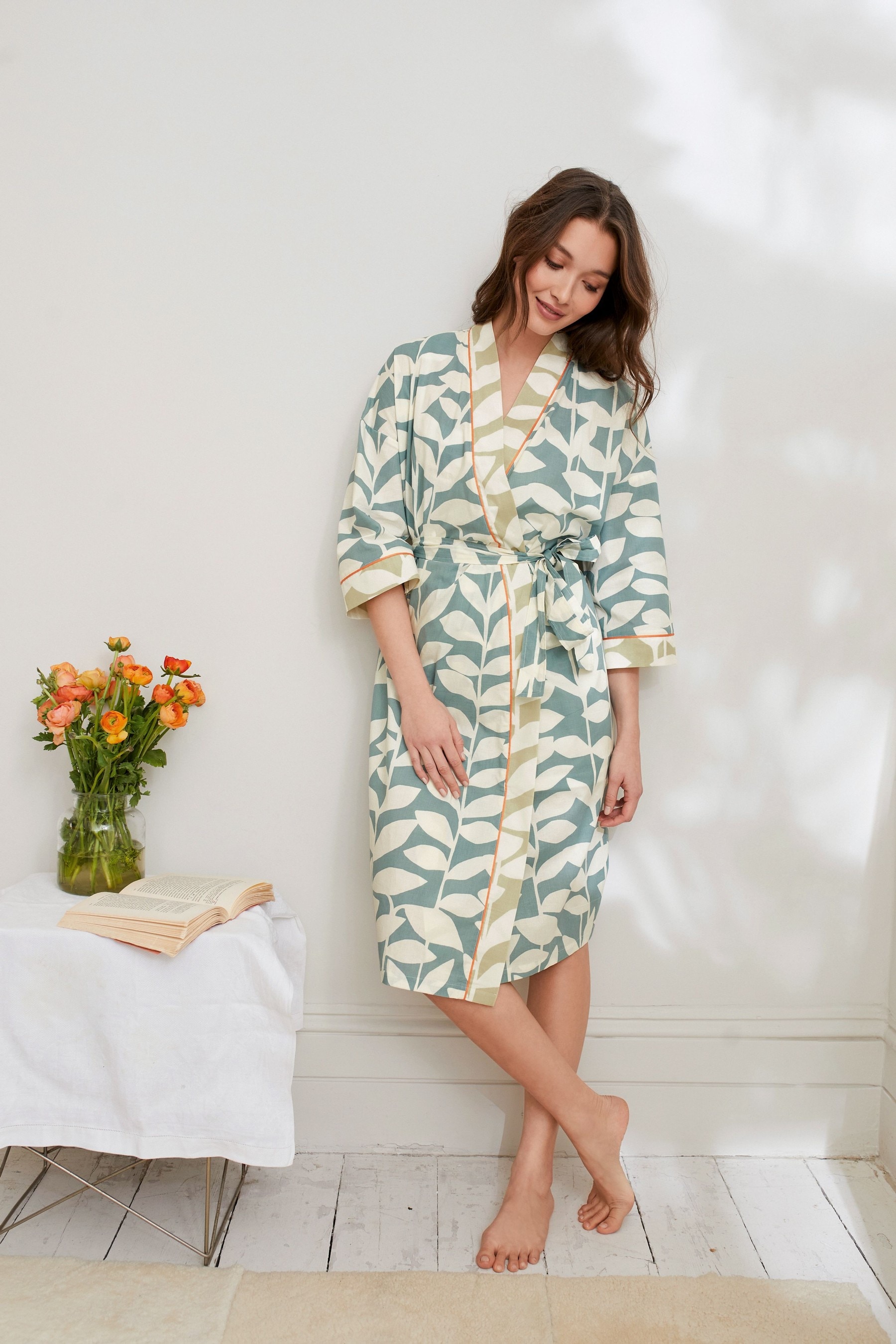 Buy Blue Odesa Scion At Next Cotton Robe from the Next UK online shop