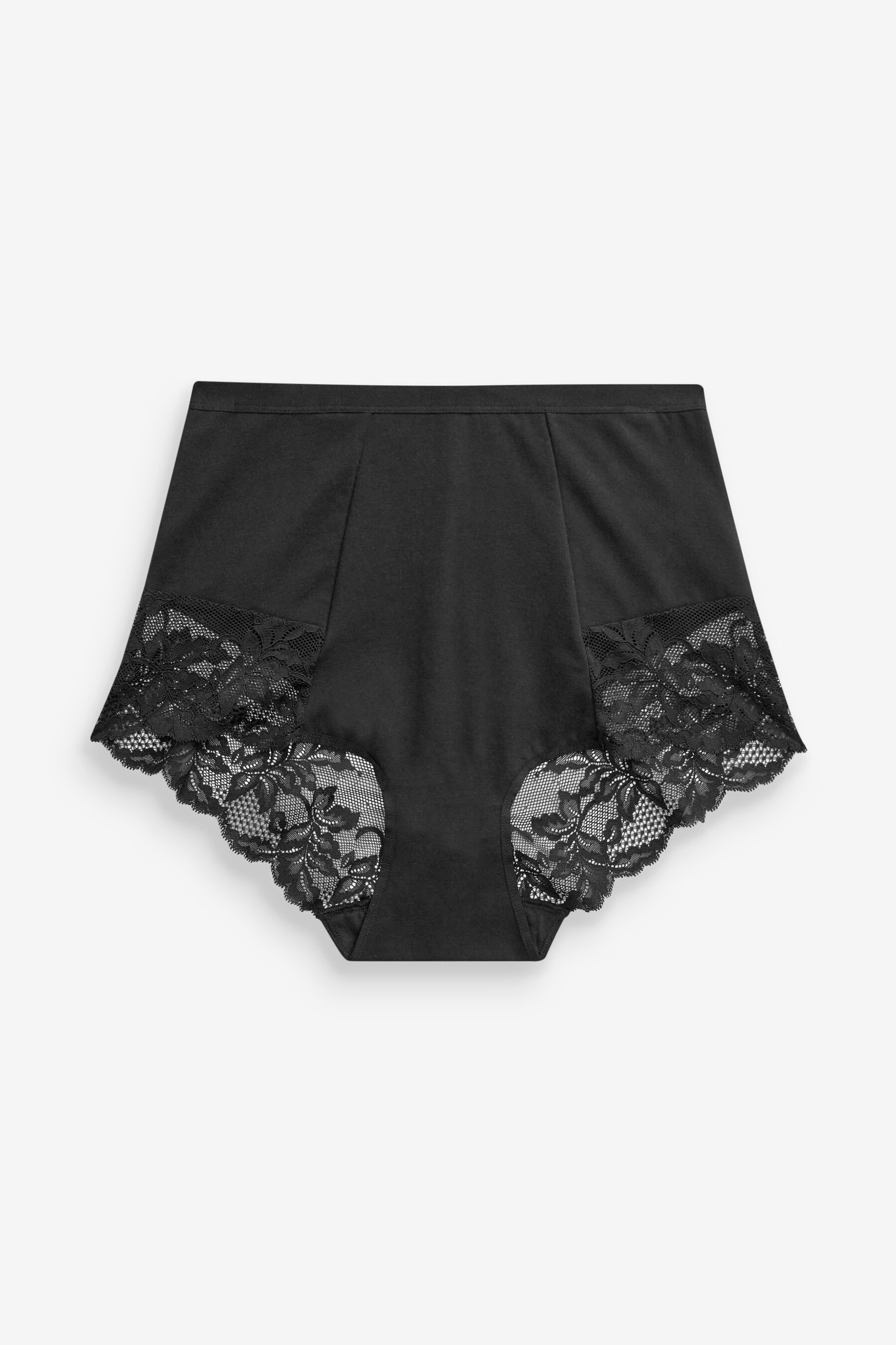 Buy Cotton Shaping Lace Back Knickers Two Pack from the Next UK online shop