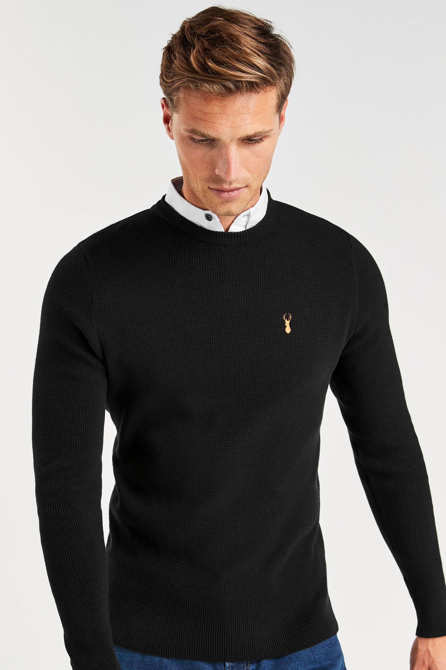 Mock shirt jumper mens next on sale