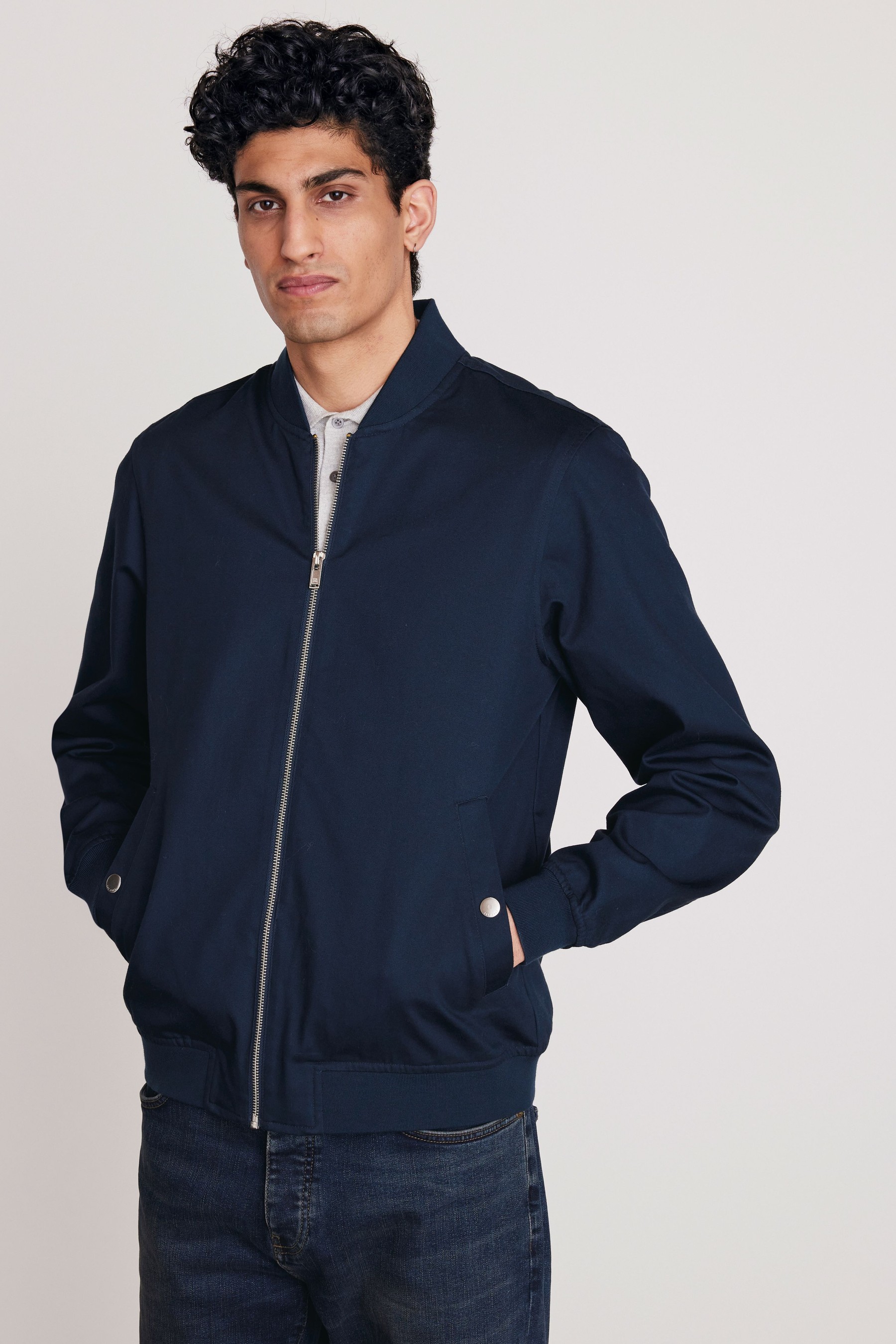 Buy Smart Bomber Jacket With Printed Lining from the Next UK online shop