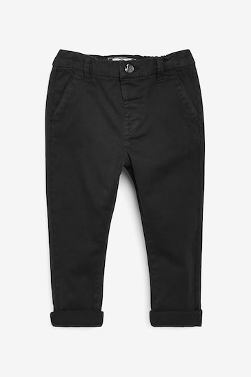 Black Stretch Chino Trousers (3mths-7yrs)