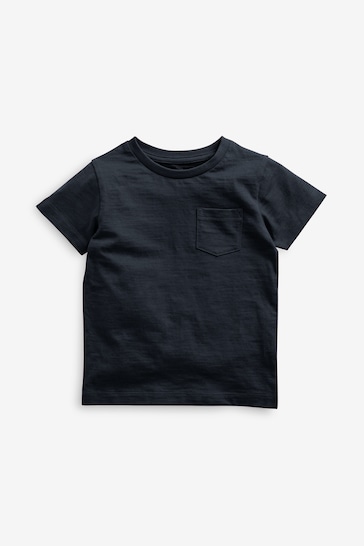 Navy Blue Short Sleeve Plain T-Shirt (3mths-7yrs)